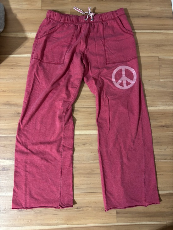 Victoria's Secret Pants - Y2K Victoria's Secret Pink Peace Logo Flare Sweatpants